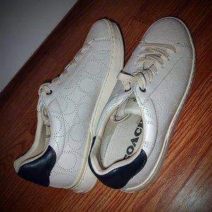 Coach White and Black Tennis Shoes